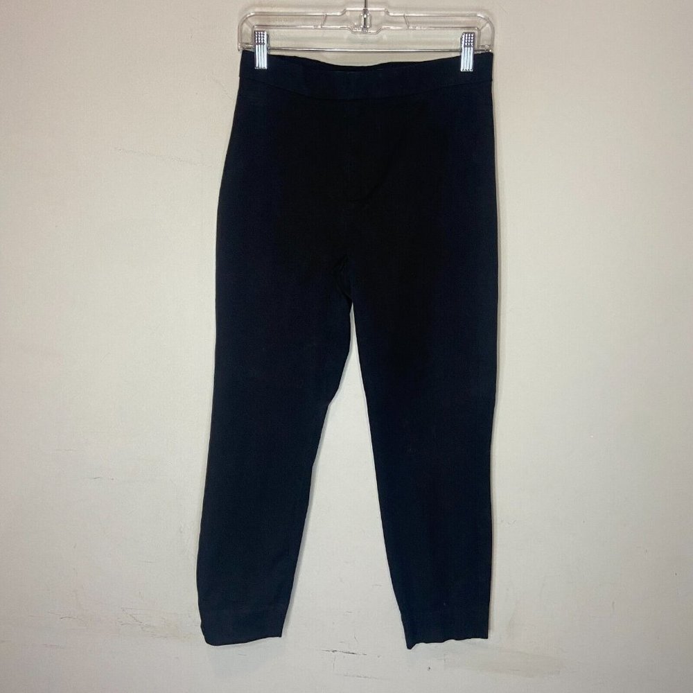 Everlane Crop Pant Womens 6 Solid Black Tapered Leg Cropped Office Career Work